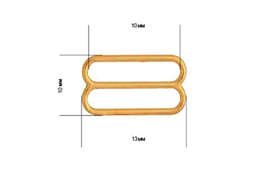 Регулятор для бюстгальтера, металл, темное золотой, 10 мм