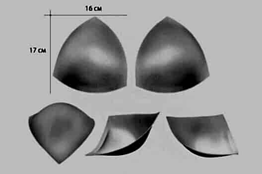 Чашечки корсетные с эффектом push-up треугольные, размер 80, белые