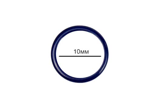 Кольцо для бюстгальтера, металл, темно-синее (S919), 10 мм