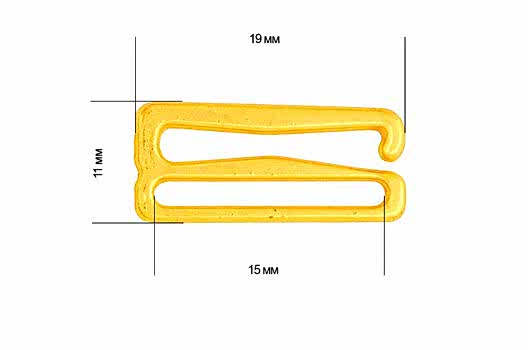 Крючок для бюстгальтера, металл, золотой, 15 мм