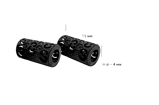 Наконечник металлический TC20, 15х4 мм, черный