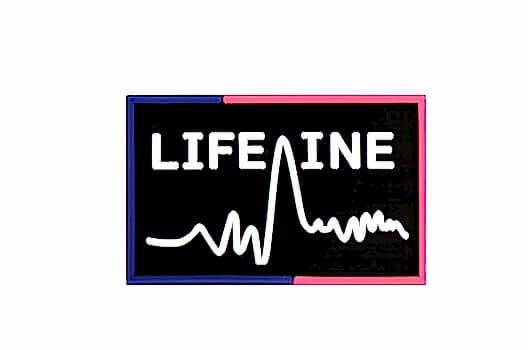 Нашивка Life Line, 2.8х4.5 см